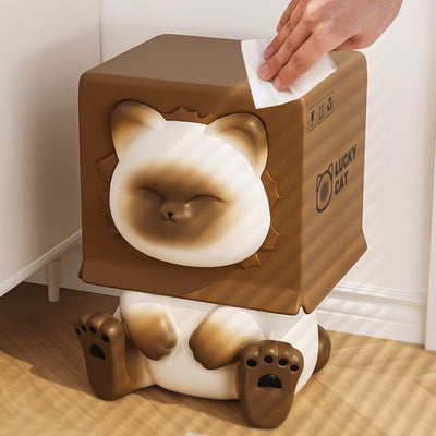 Contemporary Creative Kids Cat Shape Resin Low Stool Backless Armless For Entryways