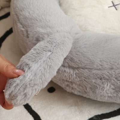 Contemporary Creative Kids Cat Shape Velvet PP Cotton Sofa Backrest Armless For Living Room