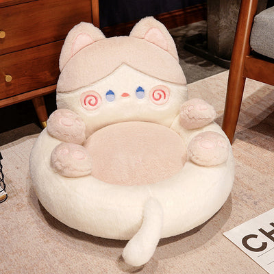 Contemporary Creative Kids Cat Shape Velvet PP Cotton Sofa Backrest Armless For Living Room