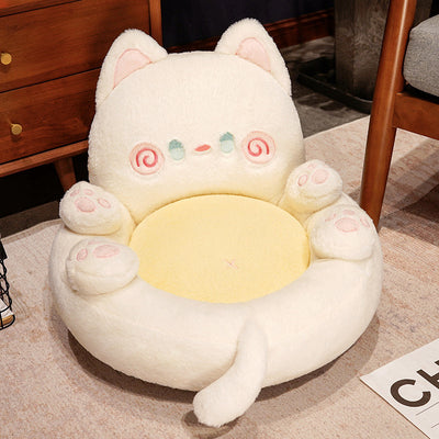 Contemporary Creative Kids Cat Shape Velvet PP Cotton Sofa Backrest Armless For Living Room
