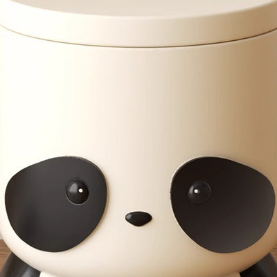 Contemporary Creative Kids Panda Shape Resin Storage Low Stool Backless Armless For Living Room