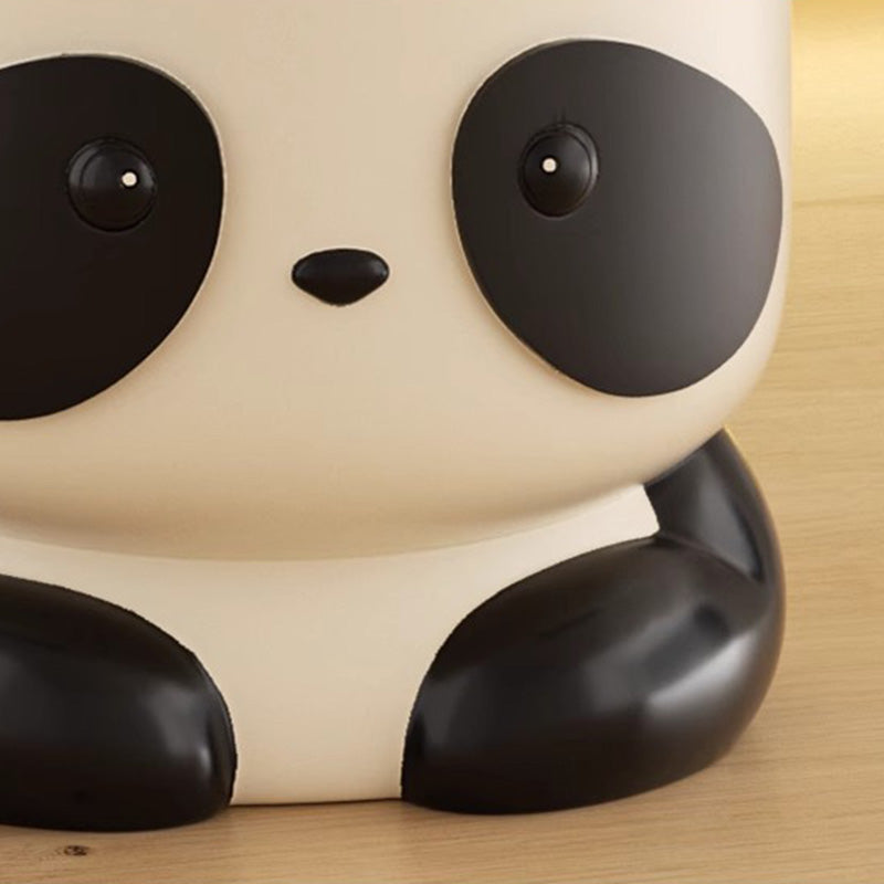 Contemporary Creative Kids Panda Shape Resin Storage Low Stool Backless Armless For Living Room
