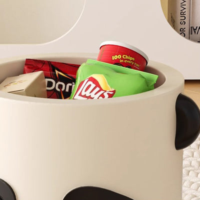 Contemporary Creative Kids Panda Shape Resin Storage Low Stool Backless Armless For Living Room