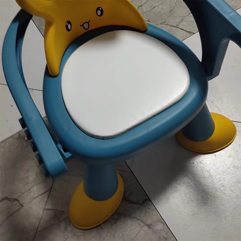 Contemporary Creative Kids Rabbit Shape PVC Leather PP Low Stool Backrest Armrest For Living Room