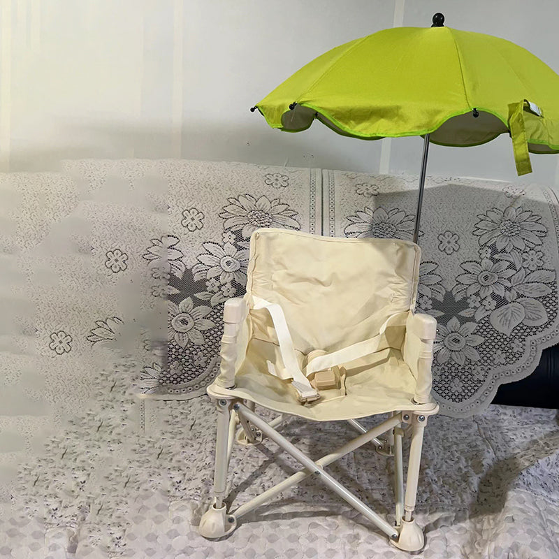 Modern Minimalist Oxford Fabric Square Kids Dining Chair Foldable High Chair With Backrest Armrests Tray For Garden &amp; Restaurant