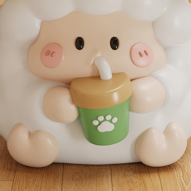 Tabouret bas contemporain en résine en forme de mouton pour enfants créatifs, pour entrée, salon, chambre 