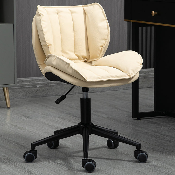 Chaise de bureau pivotante réglable en hauteur, en métal et cuir, carrée et rectangulaire, minimaliste moderne, sans dossier ni accoudoirs, pour la maison et le bureau, pour chat-griffes 