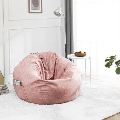 Modern Minimalist Round Cotton Linen EPS Lazy Sofa Backrest Footrest for Living Room