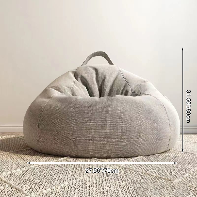 Modern Minimalist Round Cotton Linen EPS Lazy Sofa Backrest Footrest for Living Room