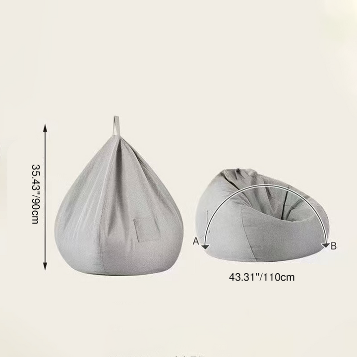 Dossier et repose-pieds de canapé paresseux rond moderne minimaliste en coton et lin EPS pour salon 