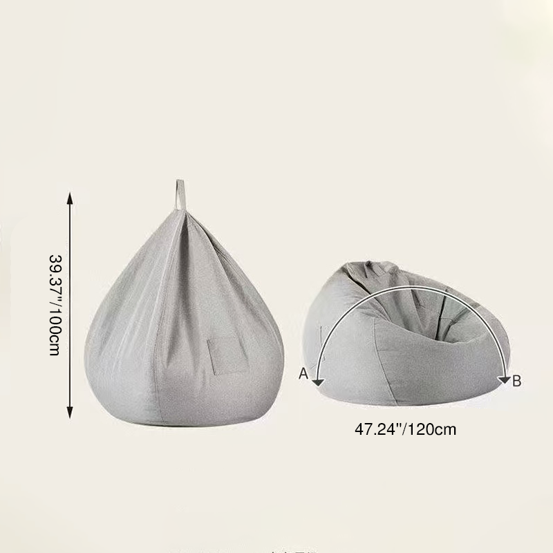Dossier et repose-pieds de canapé paresseux rond moderne minimaliste en coton et lin EPS pour salon 