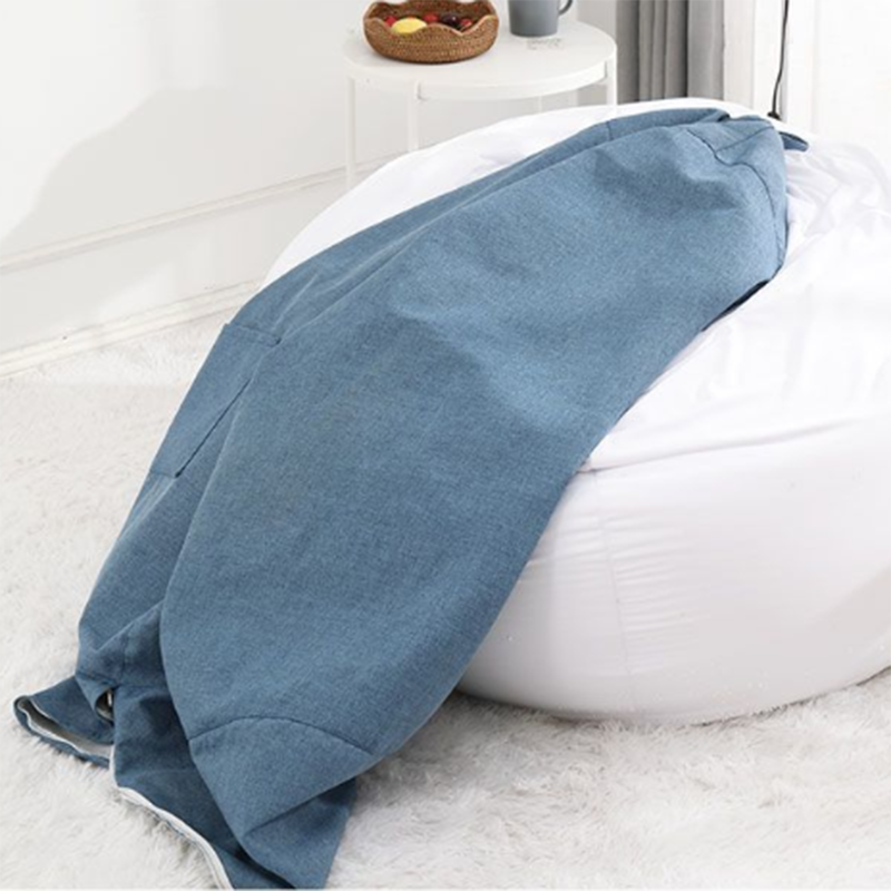 Modern Minimalist Round Cotton Linen EPS Lazy Sofa Backrest Footrest for Living Room