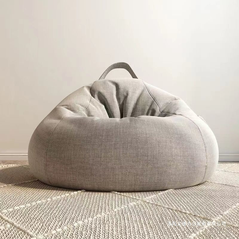 Modern Minimalist Round Cotton Linen EPS Lazy Sofa Backrest Footrest for Living Room