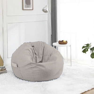 Modern Minimalist Round Cotton Linen EPS Lazy Sofa Backrest Footrest for Living Room