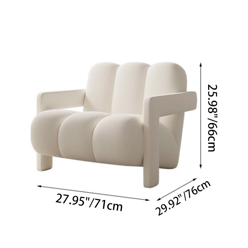 Modern Minimalist Square Rectangular Suede Velvet Stone Slab Faux Leather Solid Wood Accent Chair & Table Set For Living Room