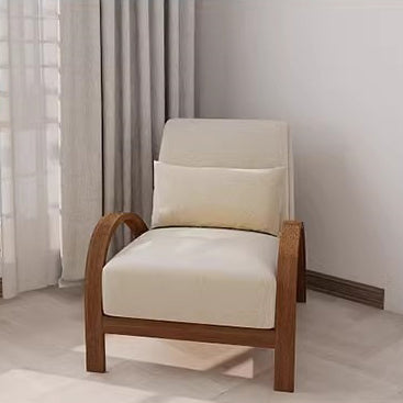 Contemporary Nordic Square Rectangular Iron PU Leather Sherpa Fleece Accent Chair Backrest Armrest For Living Room