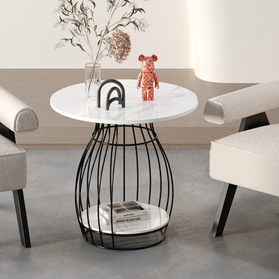 Modern Minimalist Square Rectangular Rubberwood Solid Wood Plywood Cat Scratch Leather Sintered Stone Rebar Frame Accent Chair & Table Set For Living Room