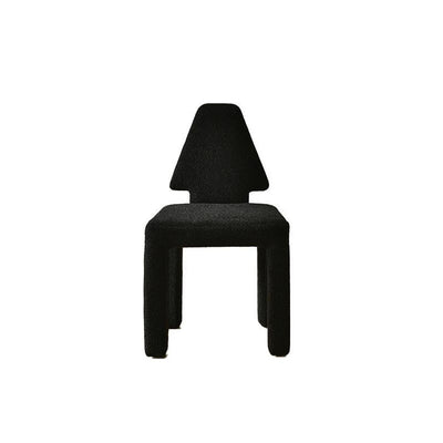 Modern Minimalist Square Rectangular Round Trapezoid Teddy Fleece Solid Wood Plywood Dining Chair Backrest Armless For Dining Room & Kitchen