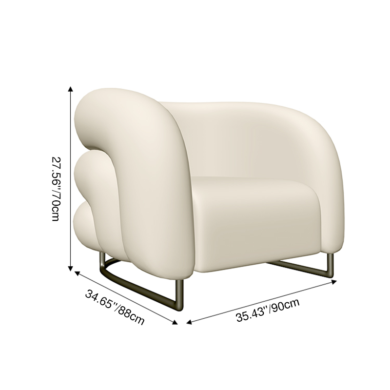 Fauteuil d’appoint moderne de luxe carré rectangulaire en bois massif, contreplaqué, acier au carbone et velours, avec dossier et accoudoirs pour salon 