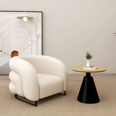 Modern Luxury Square Rectangular Solid Wood Plywood Metal Velvet Accent Chair Backrest Armrest For Living Room