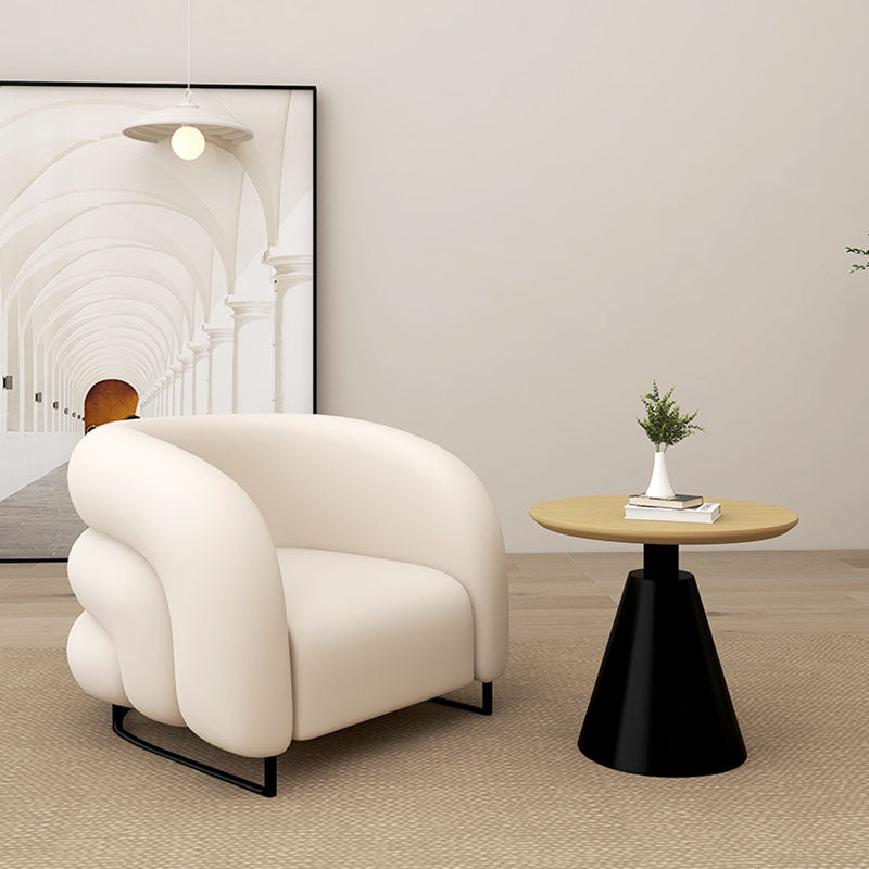 Modern Luxury Square Rectangular Solid Wood Plywood Metal Velvet Accent Chair Backrest Armrest For Living Room