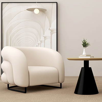 Modern Luxury Square Rectangular Solid Wood Plywood Metal Velvet Accent Chair Backrest Armrest For Living Room