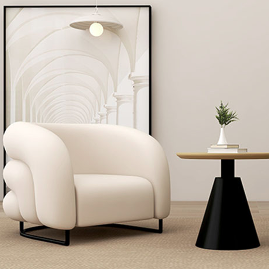 Modern Luxury Square Rectangular Solid Wood Plywood Metal Velvet Accent Chair Backrest Armrest For Living Room