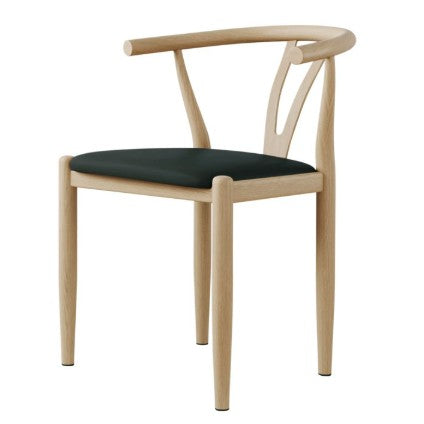 Traditional Chinese Square Rectangular Carbon Steel Pipe PU Leather Dining Chair Backrest Armless For Dining Room & Kitchen