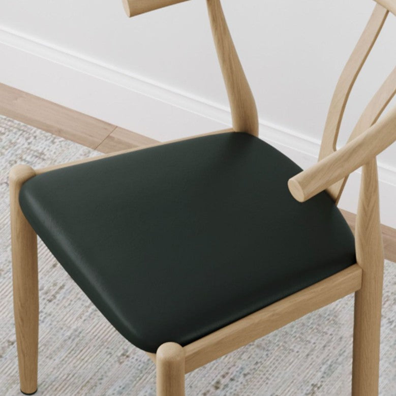 Traditional Chinese Square Rectangular Carbon Steel Pipe PU Leather Dining Chair Backrest Armless For Dining Room & Kitchen