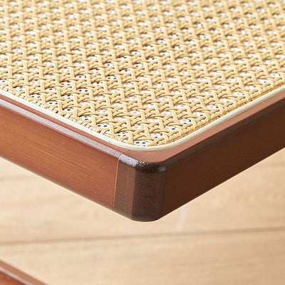 Modern Minimalist Square Rectangular Nan Bamboo Resin Weaving Foldable Recliner Backrest Armrest For Living Room