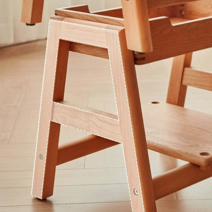 Modern Minimalist Square Rectangular Cherry Wood Storage Stackable Low Stool For Living Room