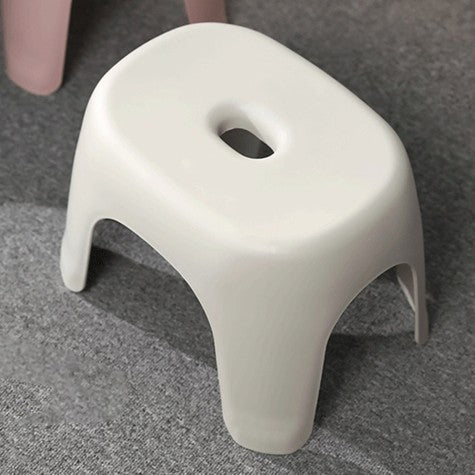 Taburete Bajo Cuadrado Rectangular Minimalista Moderno Apilable de PP Para Sala de Estar 