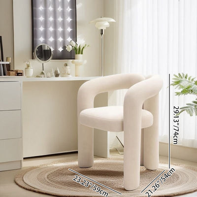 Modern Minimalist Square Rectangular Velvet Iron Vanity Stool Backrest Armrest For Bedroom