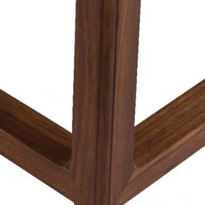 Traditional Chinese Square Rectangular Solid Wood Low Stool For Living Room