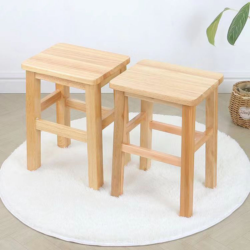 Traditional Chinese Square Rectangular Solid Wood Low Stool For Living ...