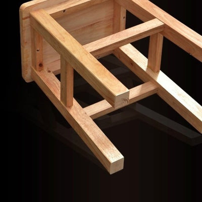 Traditional Chinese Square Rectangular Solid Wood Low Stool For Living Room
