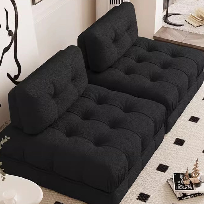 Modern Minimalist Square Rectangular Solid Wood Pebble Velvet Fine Linen Suede Velvet Oil Wax Leather Removable Sofa Backrest Footrest For Living Room