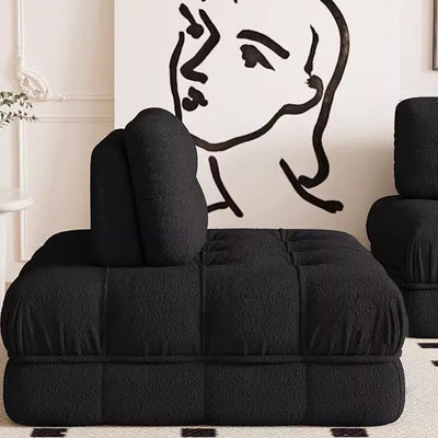 Modern Minimalist Square Rectangular Solid Wood Pebble Velvet Fine Linen Suede Velvet Oil Wax Leather Removable Sofa Backrest Footrest For Living Room