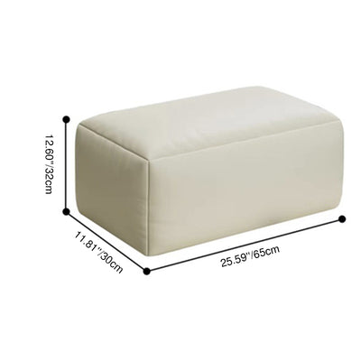 Modern Minimalist Round Microfiber Leather EPS Lazy Sofa Backrest Footrest For Living Room