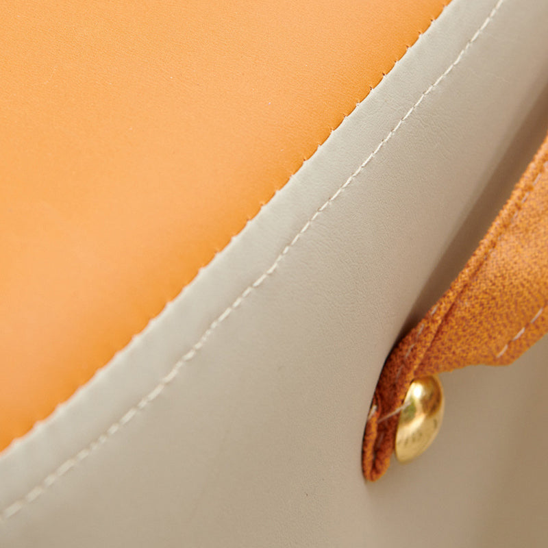 Modern Minimalist Square Solid Wood Plywood Technical Fabric Portable Stackable Low Stool For Living Room