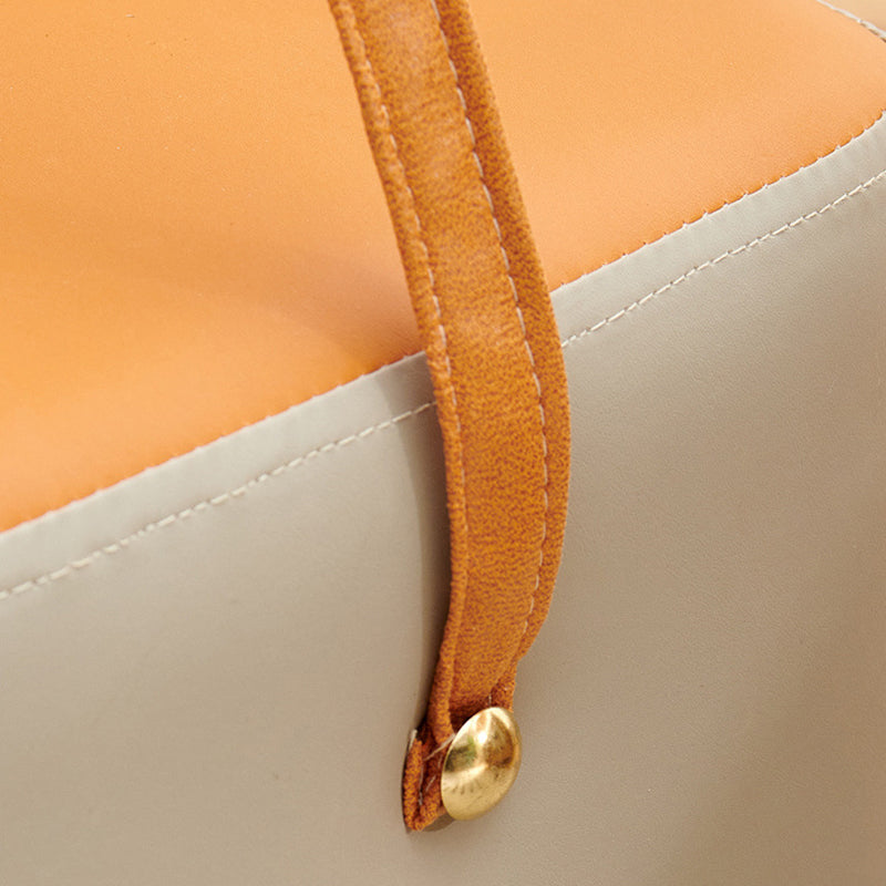 Modern Minimalist Square Solid Wood Plywood Technical Fabric Portable Stackable Low Stool For Living Room