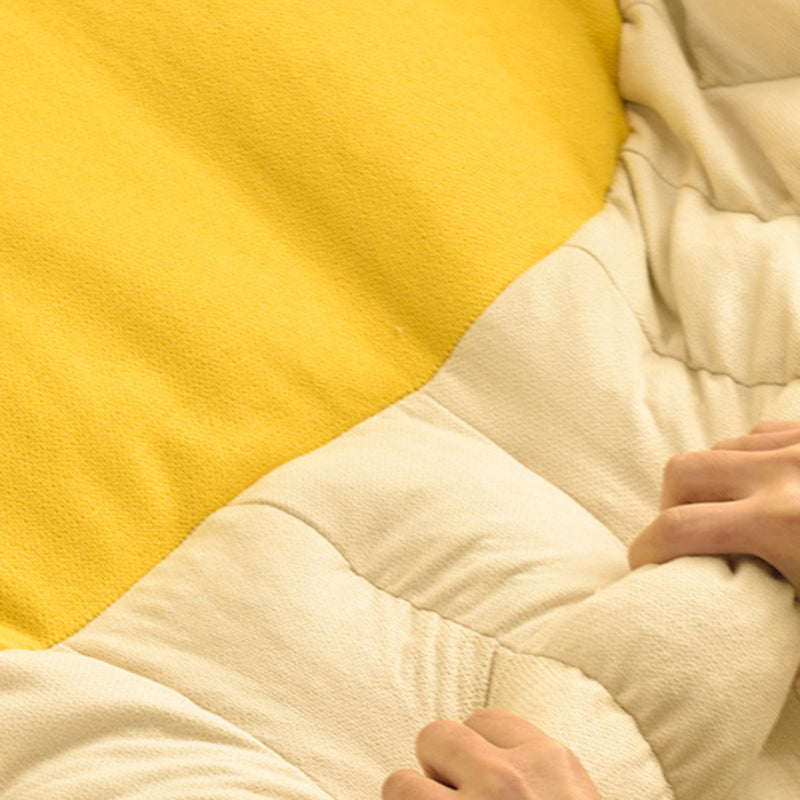 Moderner minimalistischer runder Ellipse Schneeflocke Samt feine Baumwollsamt EPS Lazy Sofa Rückenlehne Fußstütze für Wohnzimmer 