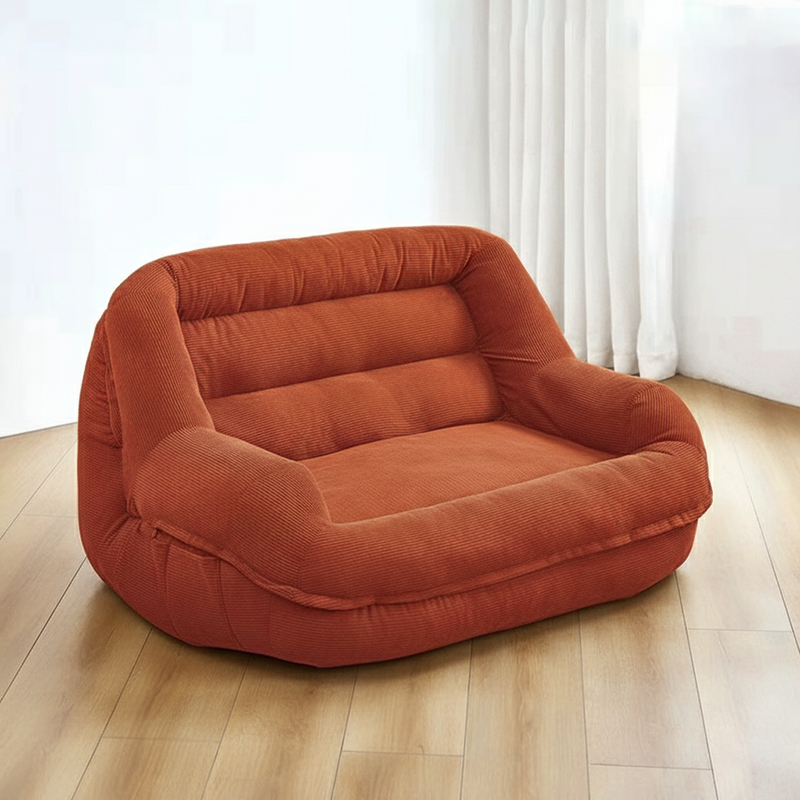 Modern Minimalist Square Rectangular Corduroy EPS Lazy Sofa Backrest Armrest For Living Room