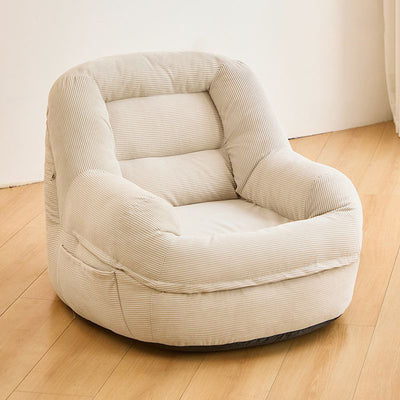 Modern Minimalist Square Rectangular Corduroy EPS Lazy Sofa Backrest Armrest For Living Room