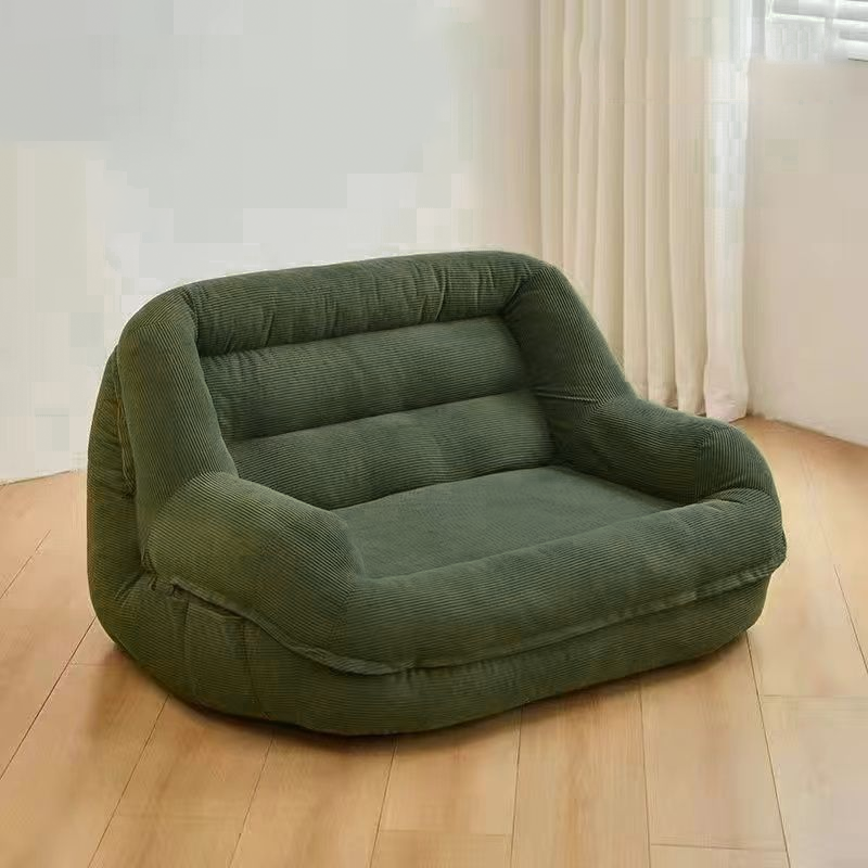 Modern Minimalist Square Rectangular Corduroy EPS Lazy Sofa Backrest Armrest For Living Room