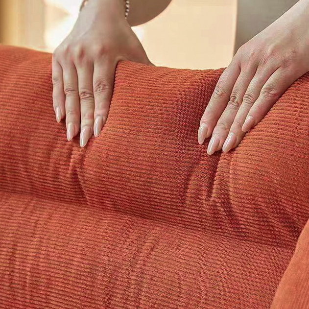 Modern Minimalist Square Rectangular Corduroy EPS Lazy Sofa Backrest Armrest For Living Room