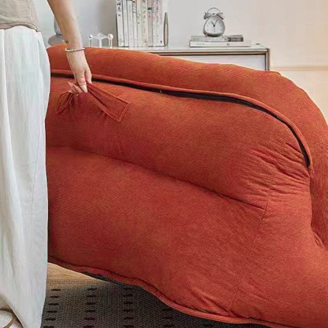 Modern Minimalist Square Rectangular Corduroy EPS Lazy Sofa Backrest Armrest For Living Room