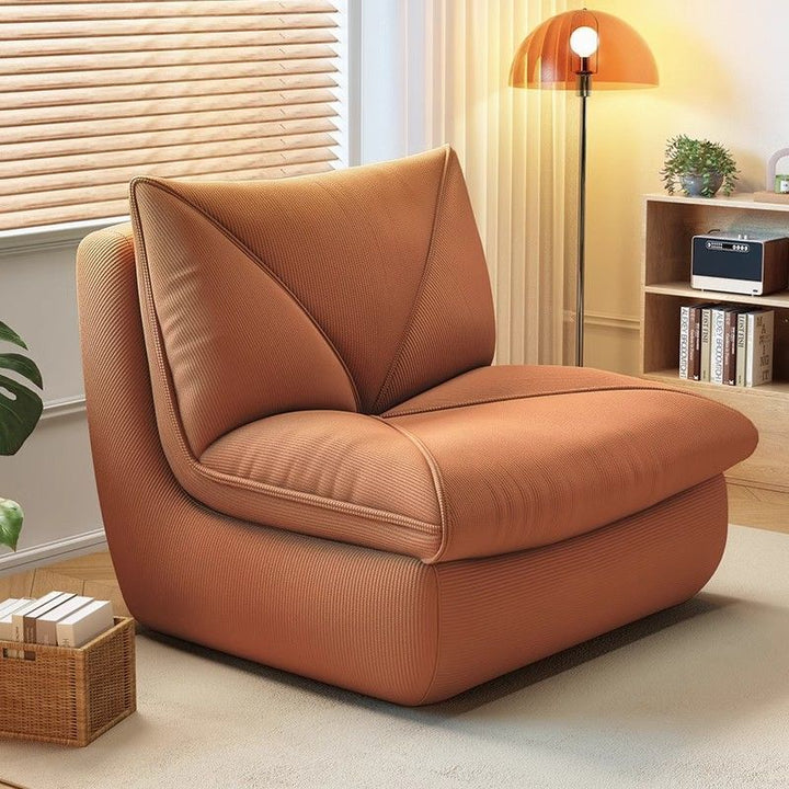 Modern Minimalist Square Rectangular Corduroy Rebound Sponge Compressible Lazy Sofa Backrest Armless For Living Room