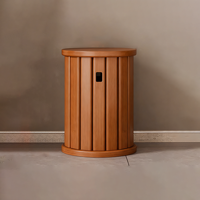 Conjunto de taburetes bajos apilables y movibles de madera de caucho redonda tradicional china para sala de estar 