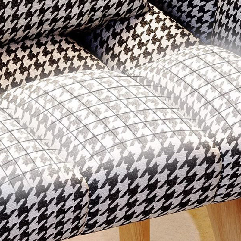 Moderno Minimalista Cuadrado Rectangular Algodón-lino Terciopelo Hierro Taburete Tocador Giratorio 360° Respaldo Apoyabrazos Para Dormitorio 